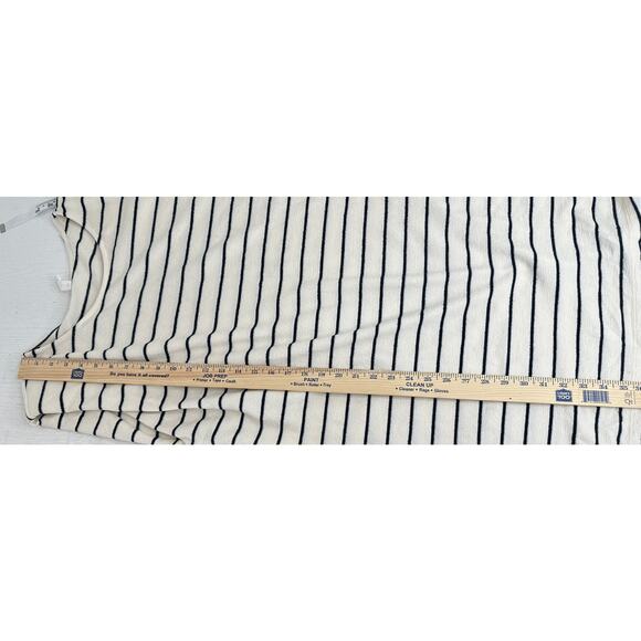 Anthropologie Daily Practice White Sleeveless Dress Black Striped Casual XL - Picture 6 of 8